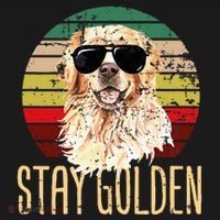 Stay Golden Funny Retro Golden Retriever Dog Breed Lover Tank Top thumb 6