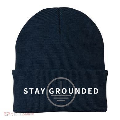Stay Grounded Funny Electrician Gift Beanie