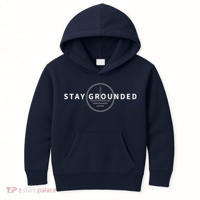 Stay Grounded Funny Electrician Gift Kids Hoodie