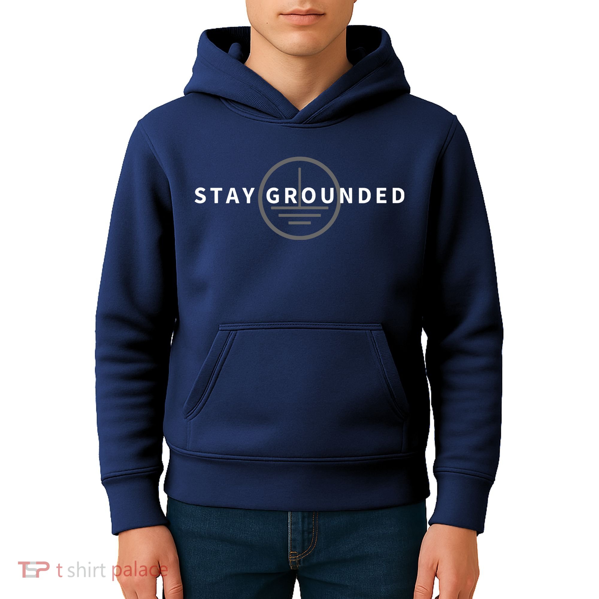 Stay Grounded Funny Electrician Gift Kids Hoodie