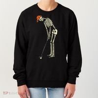 Skeleton Golf Funny Halloween Golfing Sports Golfer Women's Sweatshirt thumb 0