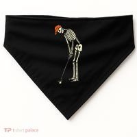 Skeleton Golf Funny Halloween Golfing Sports Golfer USA-Made Doggie Bandana thumb 0