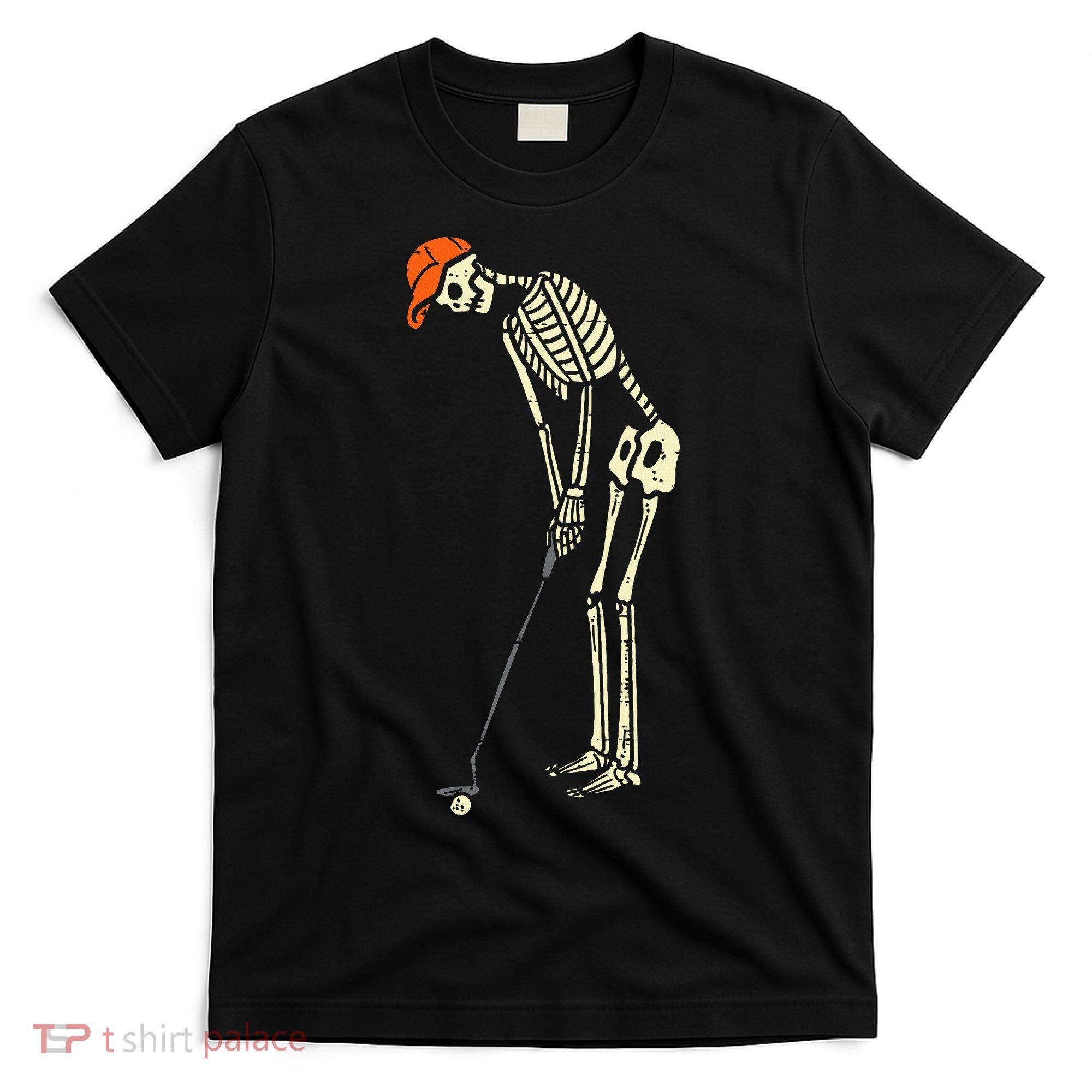 Skeleton Golf Funny Halloween Golfing Sports Golfer T-Shirt