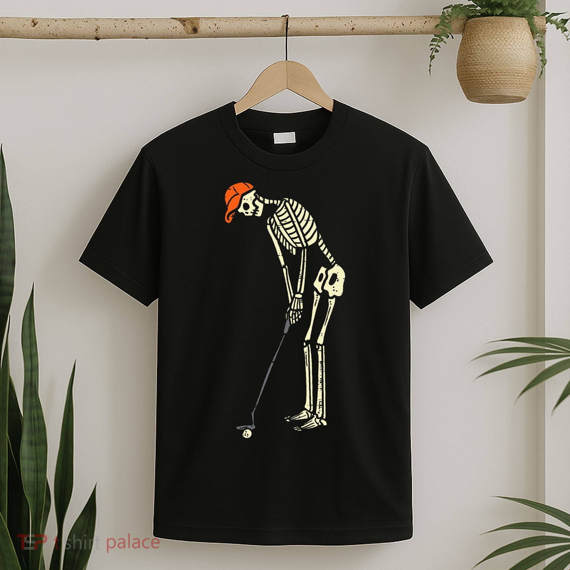 Skeleton Golf Funny Halloween Golfing Sports Golfer T-Shirt