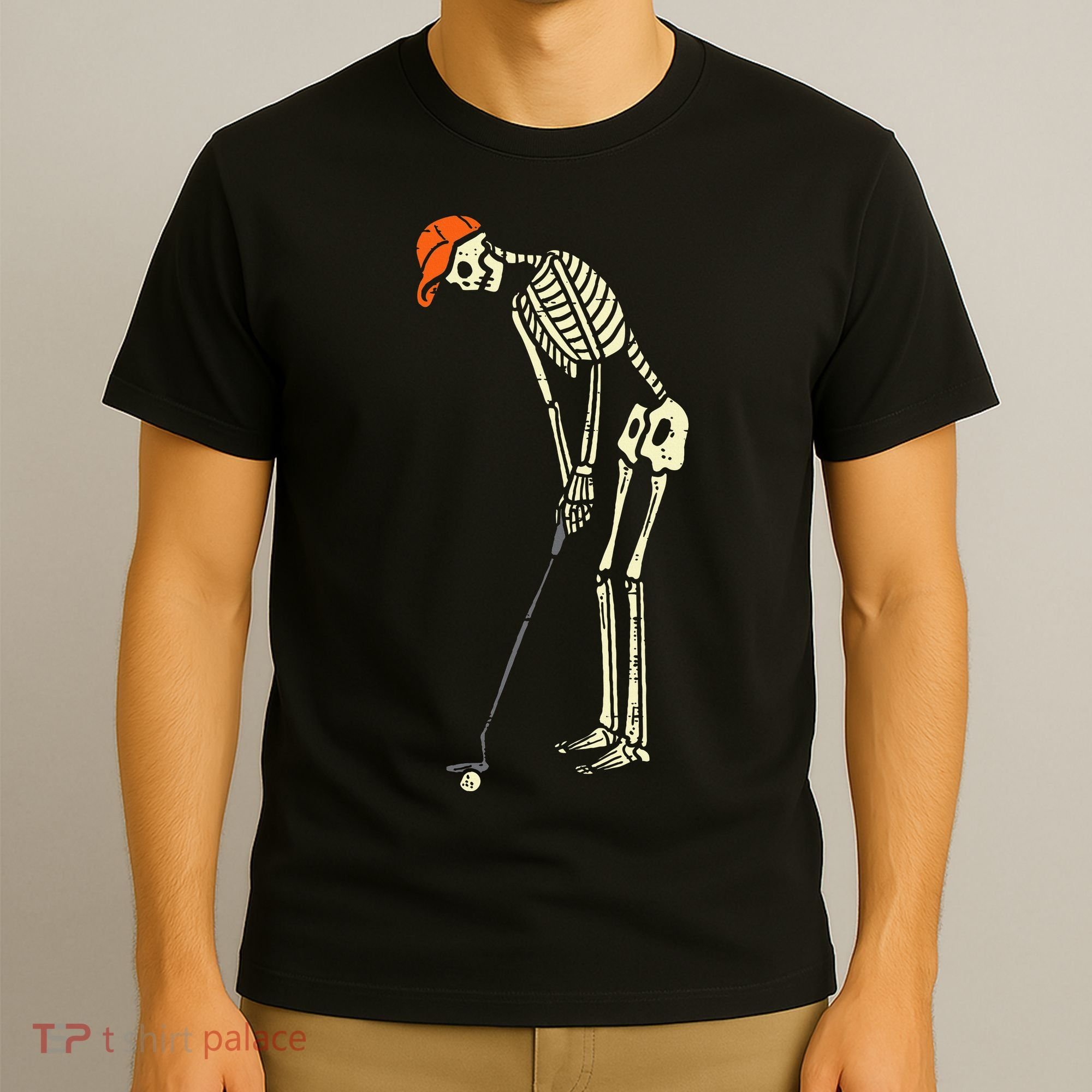 Skeleton Golf Funny Halloween Golfing Sports Golfer T-Shirt