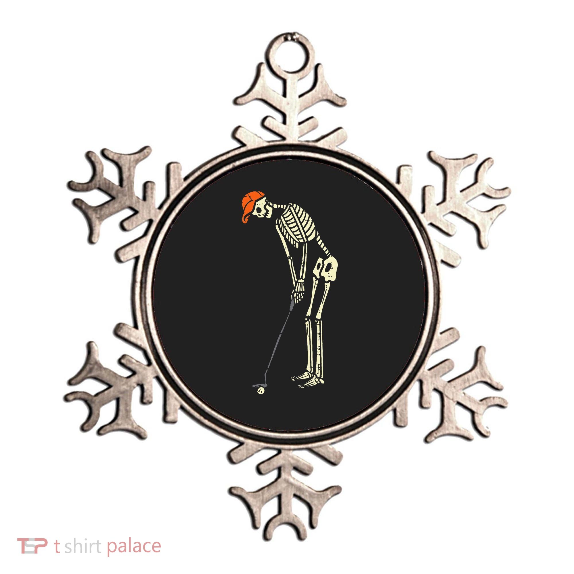 Skeleton Golf Funny Halloween Golfing Sports Golfer Ornament