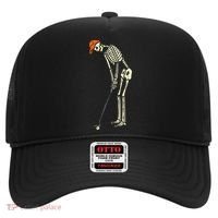 Skeleton Golf Funny Halloween Golfing Sports Golfer Hat thumb 0