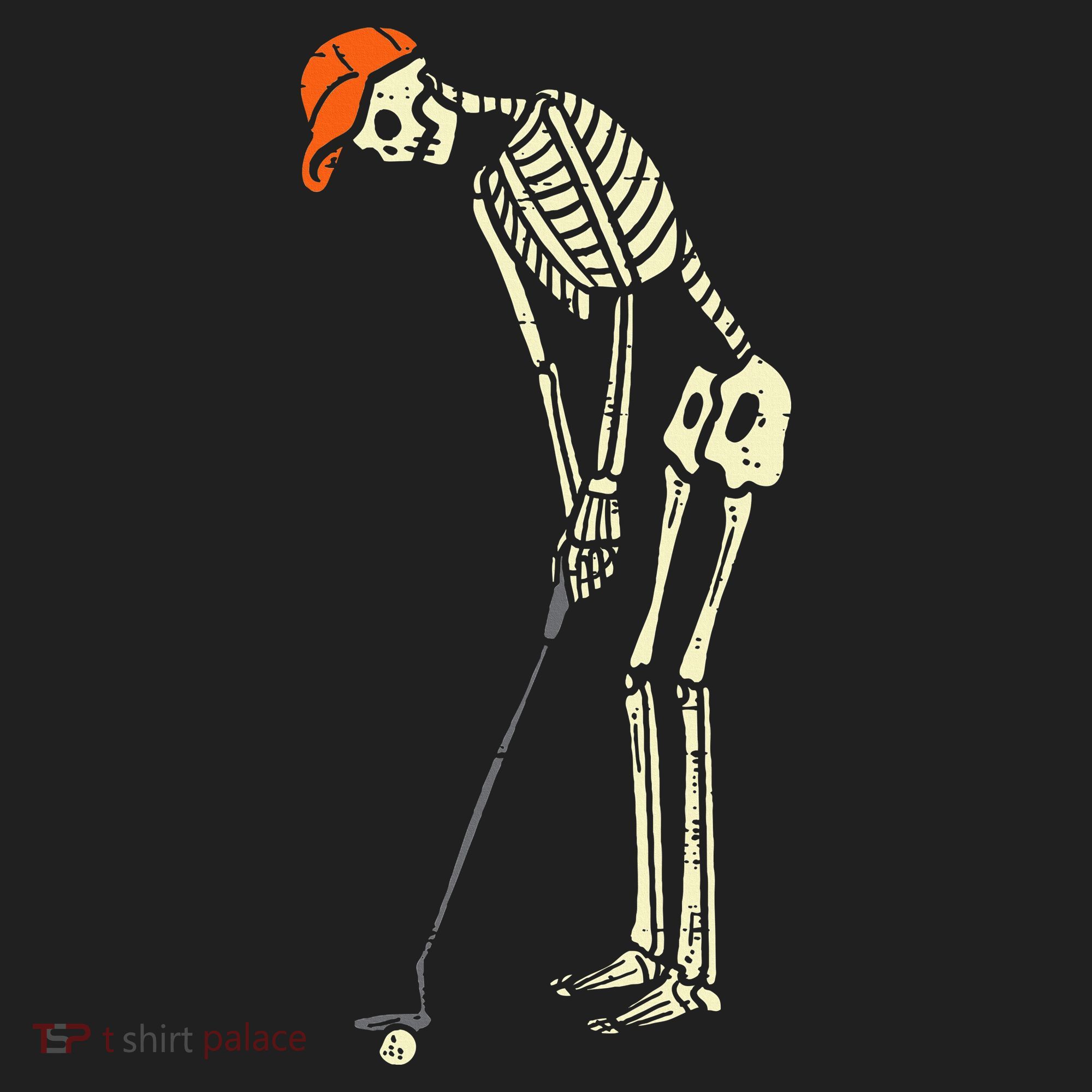 Skeleton Golf Funny Halloween Golfing Sports Golfer Hat