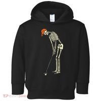 Skeleton Golf Funny Halloween Golfing Sports Golfer Toddler Hoodie thumb 0