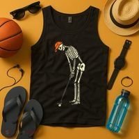 Skeleton Golf Funny Halloween Golfing Sports Golfer Tank Top thumb 4