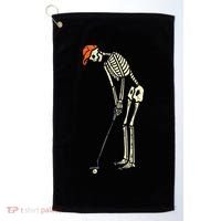 Skeleton Golf Funny Halloween Golfing Sports Golfer Golf Towel thumb 0