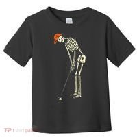 Skeleton Golf Funny Halloween Golfing Sports Golfer Toddler T-Shirt thumb 0