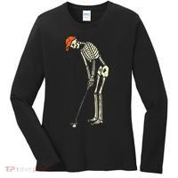 Skeleton Golf Funny Halloween Golfing Sports Golfer Women's Long Sleeve Shirt thumb 0