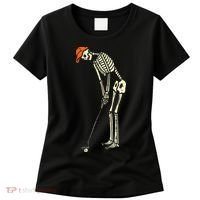 Skeleton Golf Funny Halloween Golfing Sports Golfer Women's T-Shirt thumb 0