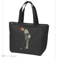 Skeleton Golf Funny Halloween Golfing Sports Golfer Tote Bag thumb 3