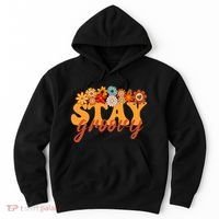Stay Groovy Flower Power Retro Hippie Vibes Hoodie thumb 0