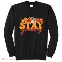 Stay Groovy Flower Power Retro Hippie Vibes Sweatshirt thumb 0