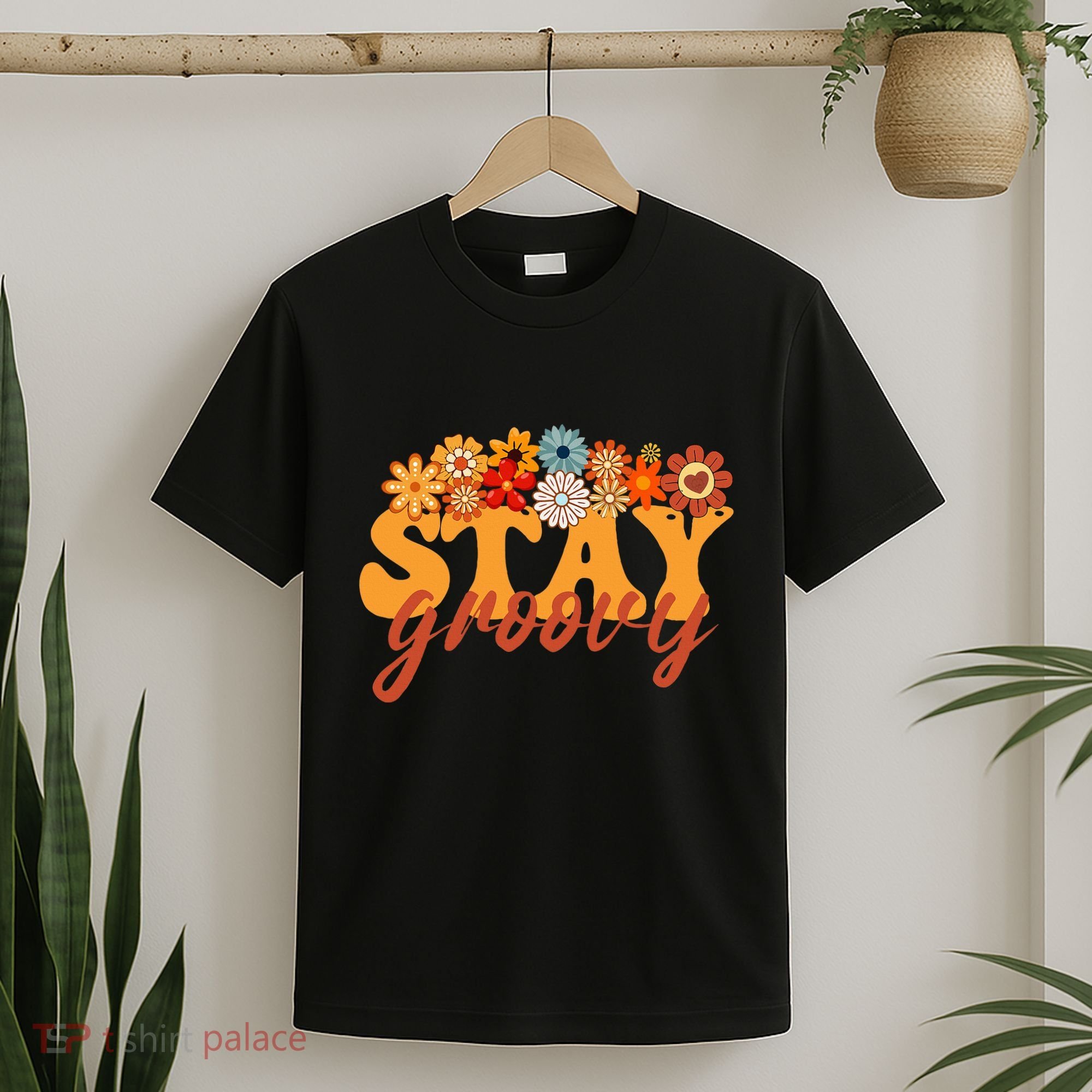 Stay Groovy Flower Power Retro Hippie Vibes T-Shirt