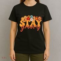 Stay Groovy Flower Power Retro Hippie Vibes T-Shirt thumb 4