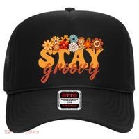 Stay Groovy Flower Power Retro Hippie Vibes Hat thumb 0