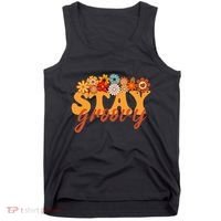 Stay Groovy Flower Power Retro Hippie Vibes Tank Top thumb 0