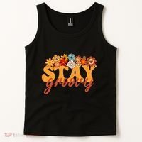 Stay Groovy Flower Power Retro Hippie Vibes Tank Top thumb 2