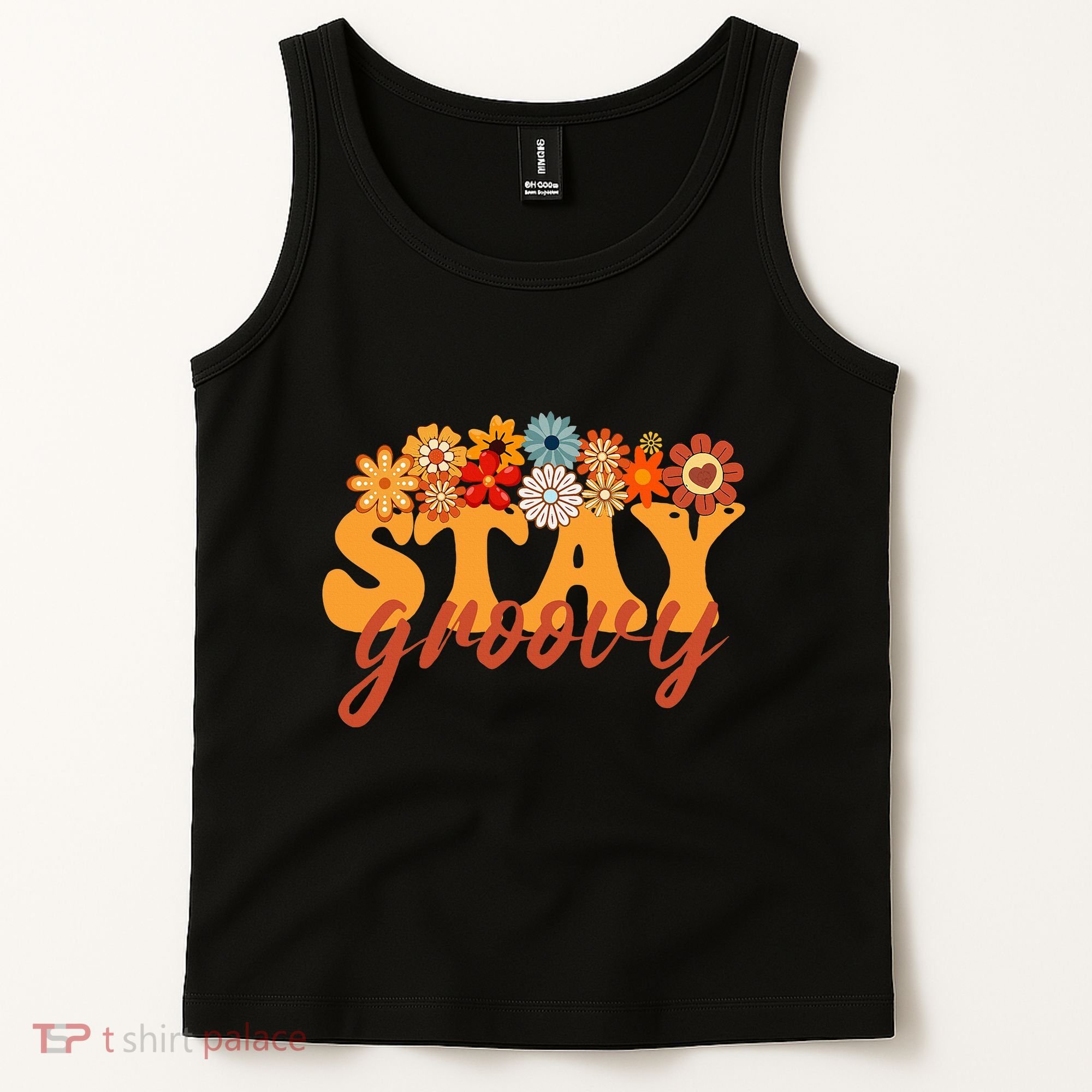 Stay Groovy Flower Power Retro Hippie Vibes Tank Top