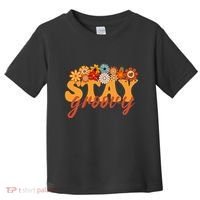 Stay Groovy Flower Power Retro Hippie Vibes Toddler T-Shirt thumb 0
