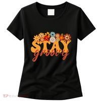 Stay Groovy Flower Power Retro Hippie Vibes Women's T-Shirt thumb 0