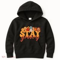 Stay Groovy Flower Power Retro Hippie Vibes Kids Hoodie thumb 0