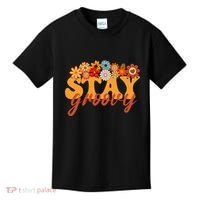Stay Groovy Flower Power Retro Hippie Vibes Kids T-Shirt thumb 0
