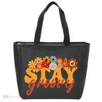 Stay Groovy Flower Power Retro Hippie Vibes Tote Bag thumb 0