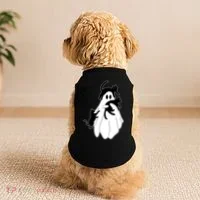Spooky Ghost Funny Cat Lover Doggie Tank thumb 2