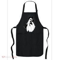 Spooky Ghost Funny Cat Lover Apron thumb 0