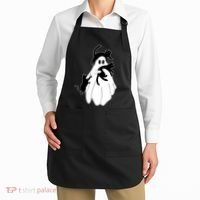 Spooky Ghost Funny Cat Lover Apron thumb 2