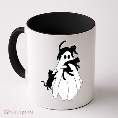 Spooky Ghost Funny Cat Lover Coffee Mug
