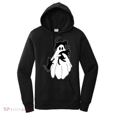 Spooky Ghost Funny Cat Lover Women's Hoodie