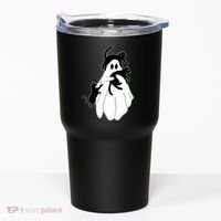 Spooky Ghost Funny Cat Lover Tumbler thumb 0