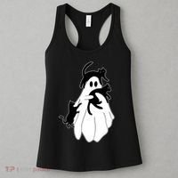 Spooky Ghost Funny Cat Lover Women's Tank Top thumb 3