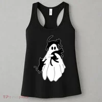 Spooky Ghost Funny Cat Lover Women's Tank Top thumb 3