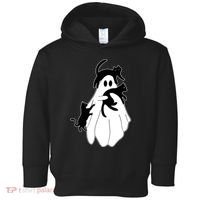 Spooky Ghost Funny Cat Lover Toddler Hoodie thumb 0