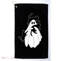 Spooky Ghost Funny Cat Lover Golf Towel thumb 0