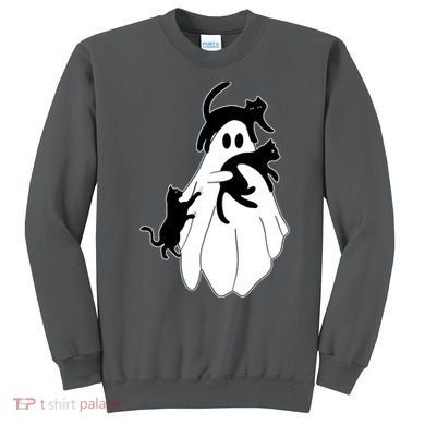 Spooky Ghost Funny Cat Lover Sweatshirt