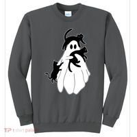 Spooky Ghost Funny Cat Lover Sweatshirt thumb 0