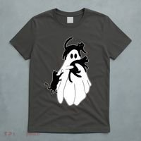 Spooky Ghost Funny Cat Lover T-Shirt thumb 5
