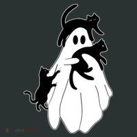 Spooky Ghost Funny Cat Lover Coaster thumb 2