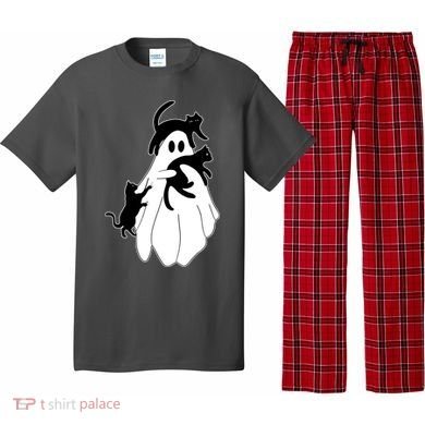 Spooky Ghost Funny Cat Lover Pajama Set