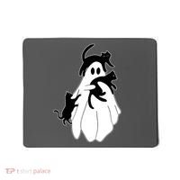 Spooky Ghost Funny Cat Lover Mousepad thumb 0