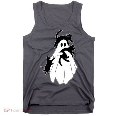 Spooky Ghost Funny Cat Lover Tank Top