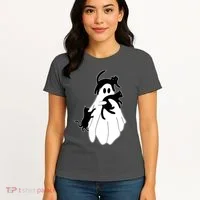 Spooky Ghost Funny Cat Lover Women's T-Shirt thumb 4